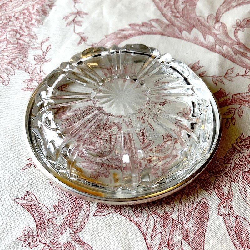 爽やかな透明感シルバーガラスのコースター