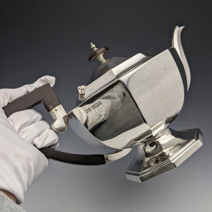 1910年 英国アンティーク 純銀製コンポート ペア 直径14cm 計