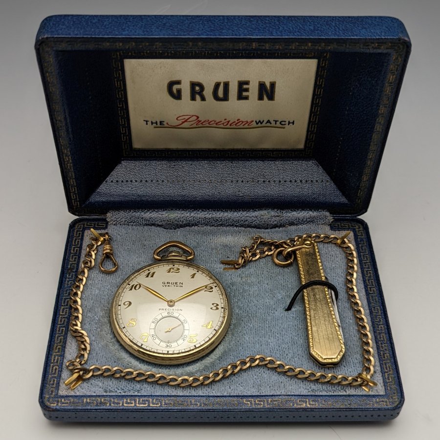 【純銀】英国 アルバートチェーン 懐中時計用 1910年 メダルフォブ