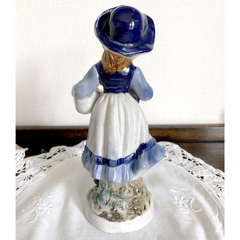 陶器人形 野菜売りの女の子 12otbb39 - ANTIQUE LEAVES 陶器人形 野菜売りの女の子 12otbb39 - ANTIQUE LEAVES