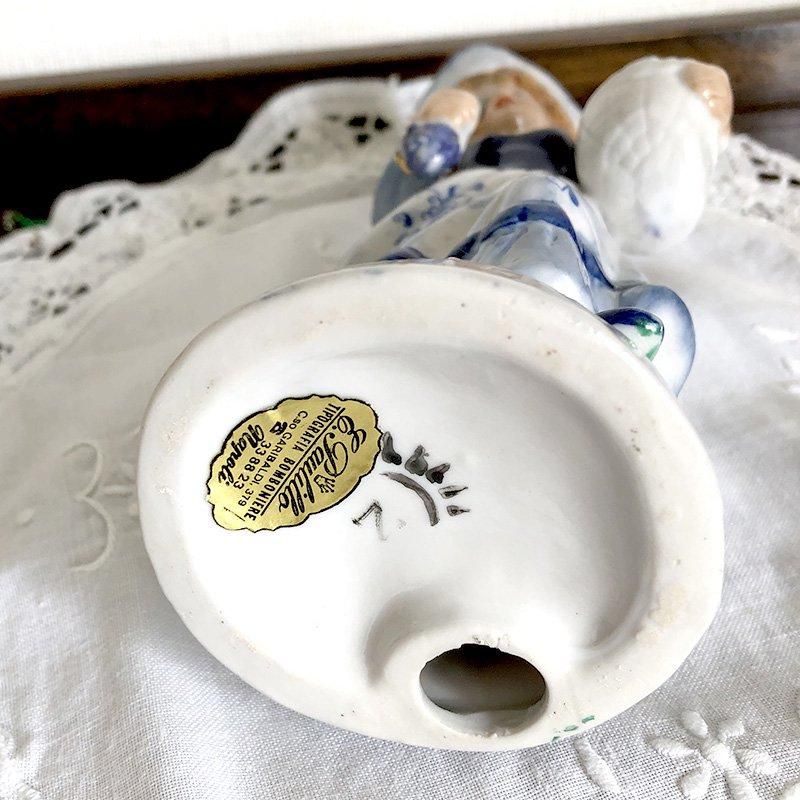 陶器人形 野菜売りの女の子 12otbb39 - ANTIQUE LEAVES 陶器人形 野菜売りの女の子 12otbb39 - ANTIQUE LEAVES