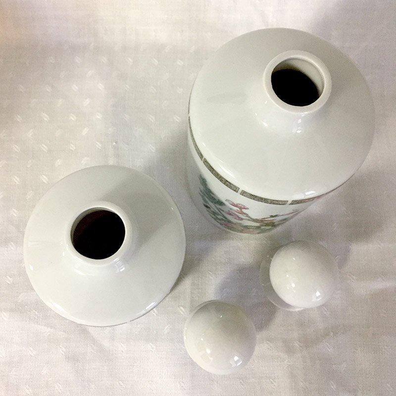 リモージュ 陶器蓋つき瓶 シノワズリ香水瓶(小のみ)Limoges リモージュ 陶器蓋つき瓶 シノワズリ香水瓶(小のみ)Limoges