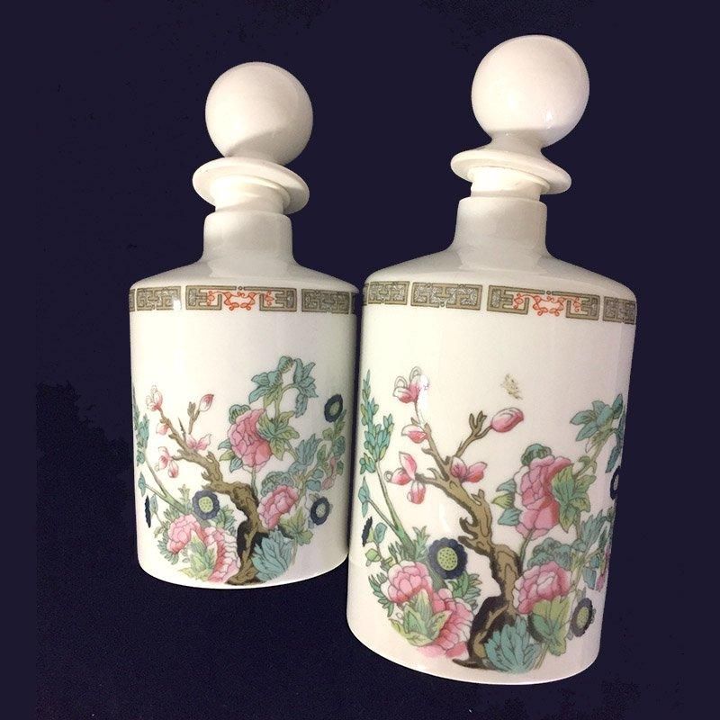 リモージュ 陶器蓋つき瓶 シノワズリ香水瓶（小のみ）Limoges