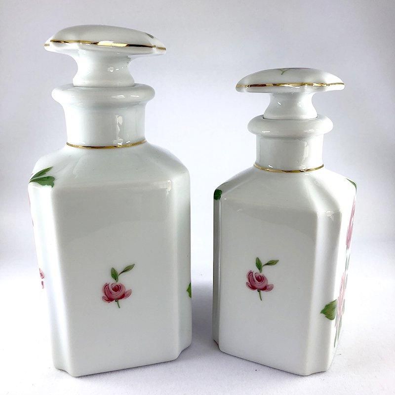 リモージュ 陶器蓋つき瓶 薔薇香水瓶（大小バラ売） Limoges 12otav24 