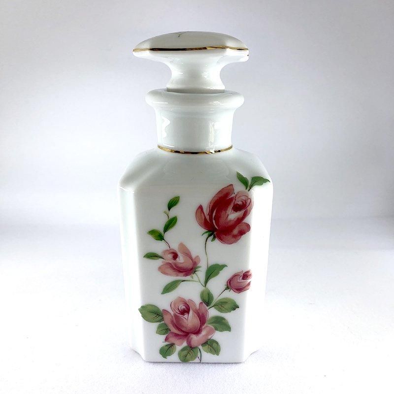 リモージュ 陶器蓋つき瓶 薔薇香水瓶（大小バラ売） Limoges 12otav24 