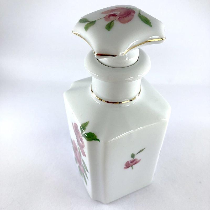 リモージュ 陶器蓋つき瓶 薔薇香水瓶(大小バラ売) Limoges リモージュ 陶器蓋つき瓶 薔薇香水瓶(大小バラ売) Limoges