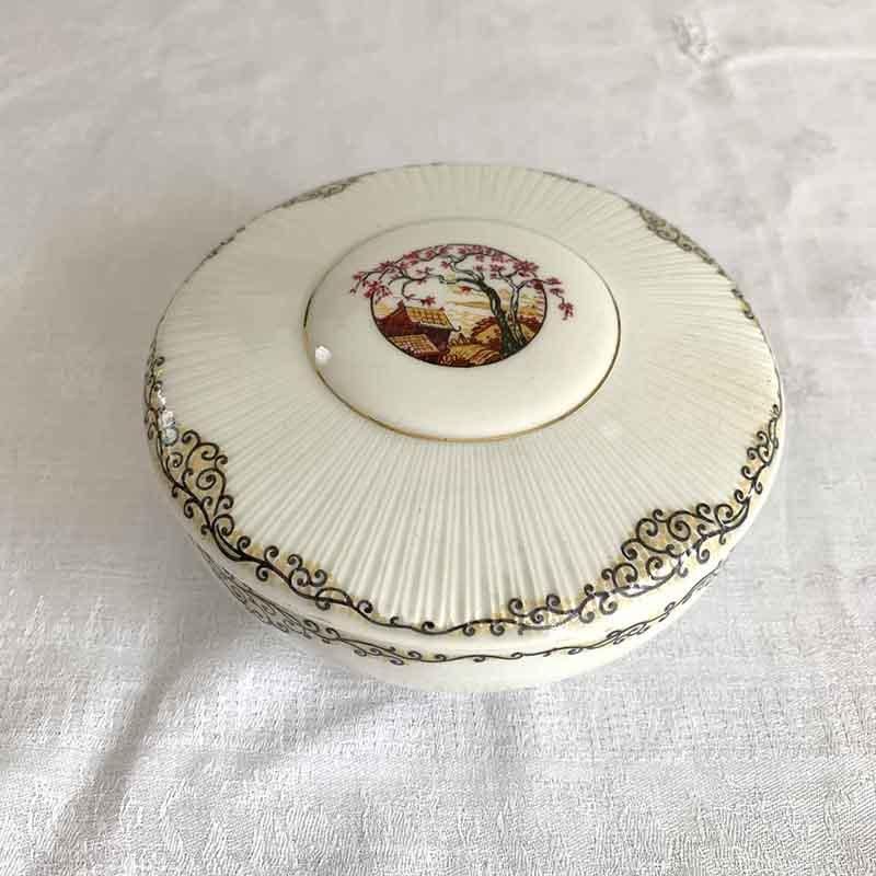 フランス製和風リモージュ陶器ジュエリーボックス