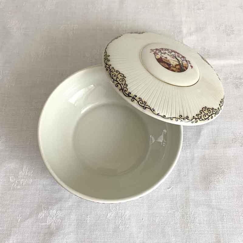 フランス製和風リモージュ陶器ジュエリーボックス