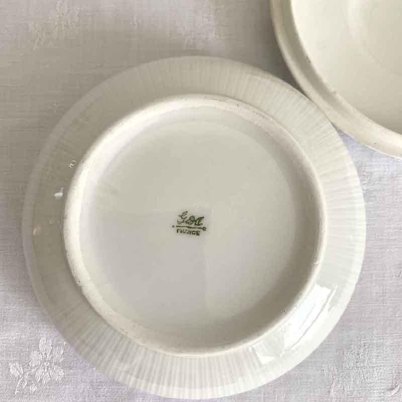 フランス アンティーク♡ リモージュ　ジャポニズム 鳥　皿　６枚 フランス製和風リモージュ陶器ジュエリーボックス