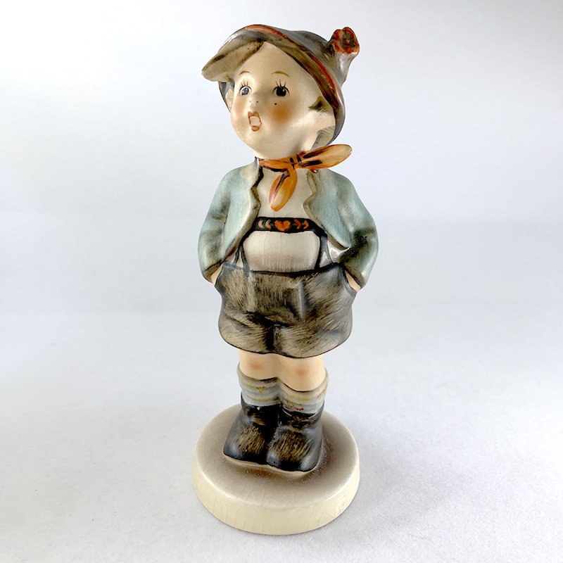 陶器人形　フンメルHummel　ゲーベル社Geobel　少年　水色ジャケット
16ota4-5の画像