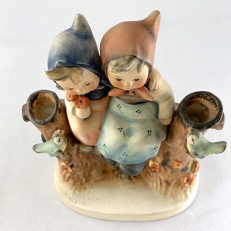 陶器人形 フンメルHummel ゲーベル社Geobel 仲良し 二人とことり 陶器人形 フンメルHummel ゲーベル社Geobel 仲良し 二人とことり