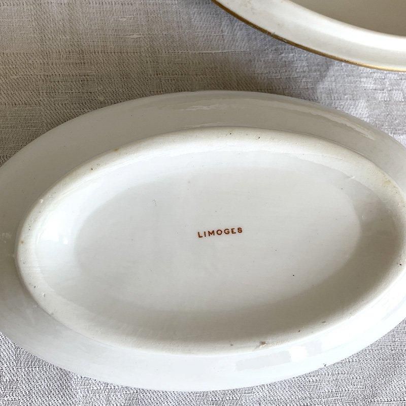 フランス製リモージュ花柄オーバルボンボニエール