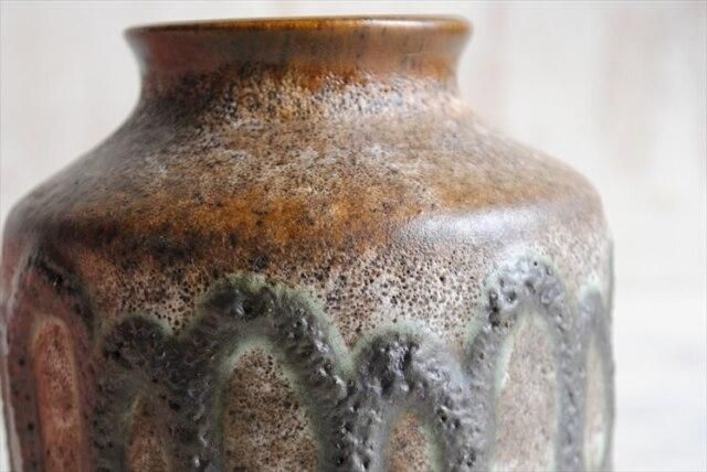 東ドイツ製 ヴィンテージ VEB Haldensleben 陶器の花瓶 FatLava 東ドイツ製 ヴィンテージ VEB Haldensleben 陶器の花瓶 FatLava