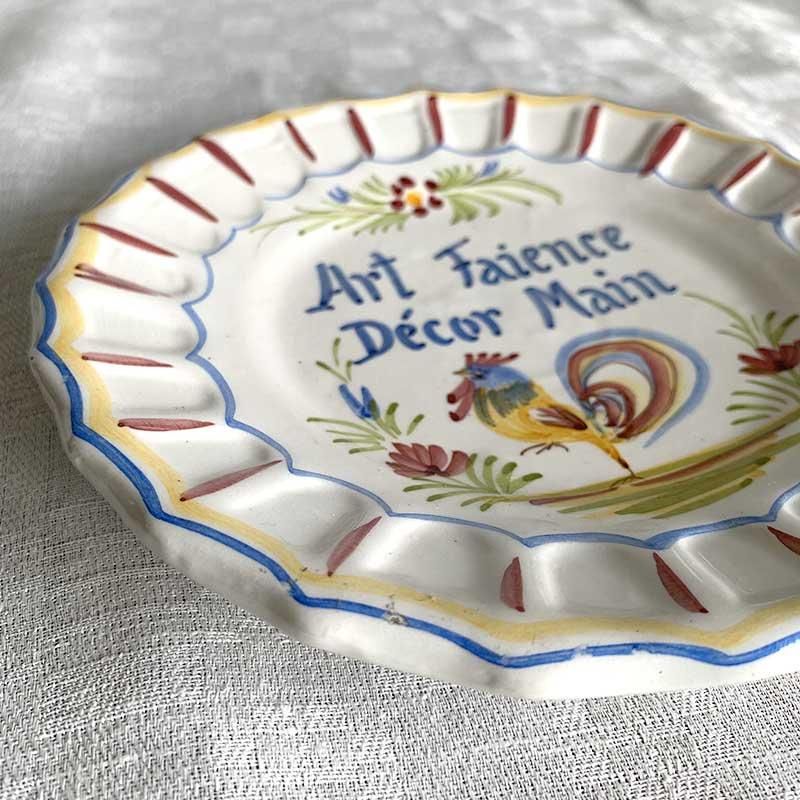 手描き絵皿 小皿 壁掛け飾り皿 フランス 12twcm9 - ANTIQUE LEAVES
