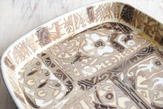 北欧アンティーク魚柄スクエアトレープレート