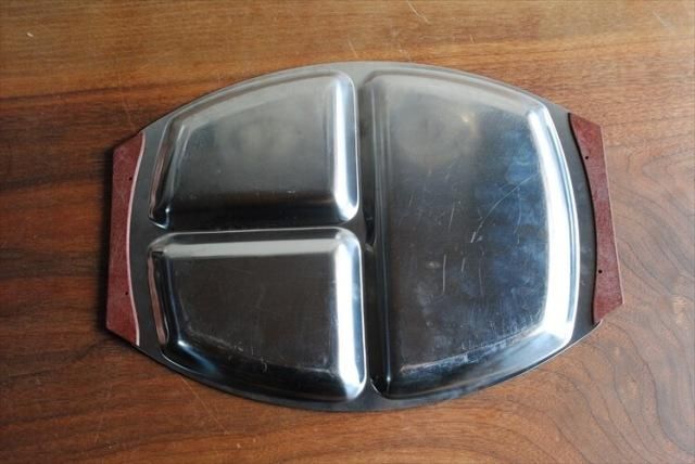 アンティーク デンマーク ステンレストレー 38x27cm