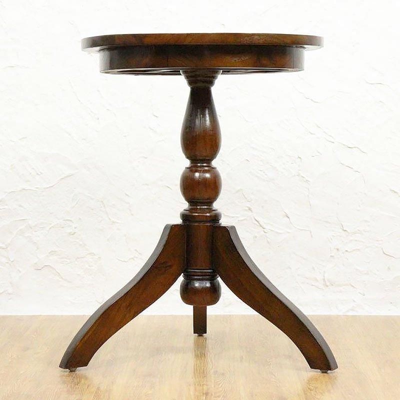 ヴィンテージ 木製 丸テーブル カフェテーブル 52cm