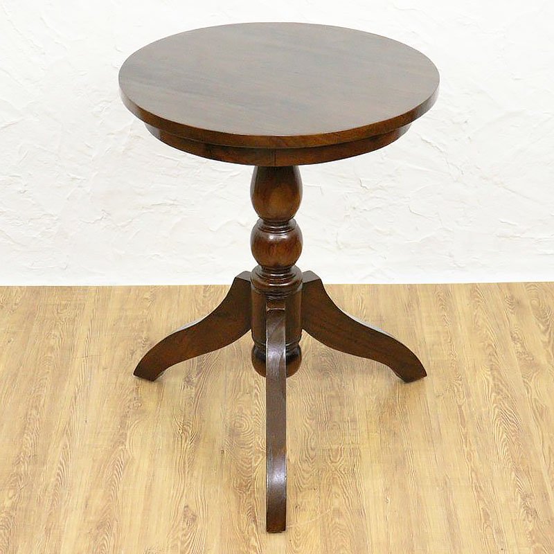 丸テーブル カフェ ティー サイド テーブル ヴィンテージ 木製 シンプル おしゃれの画像