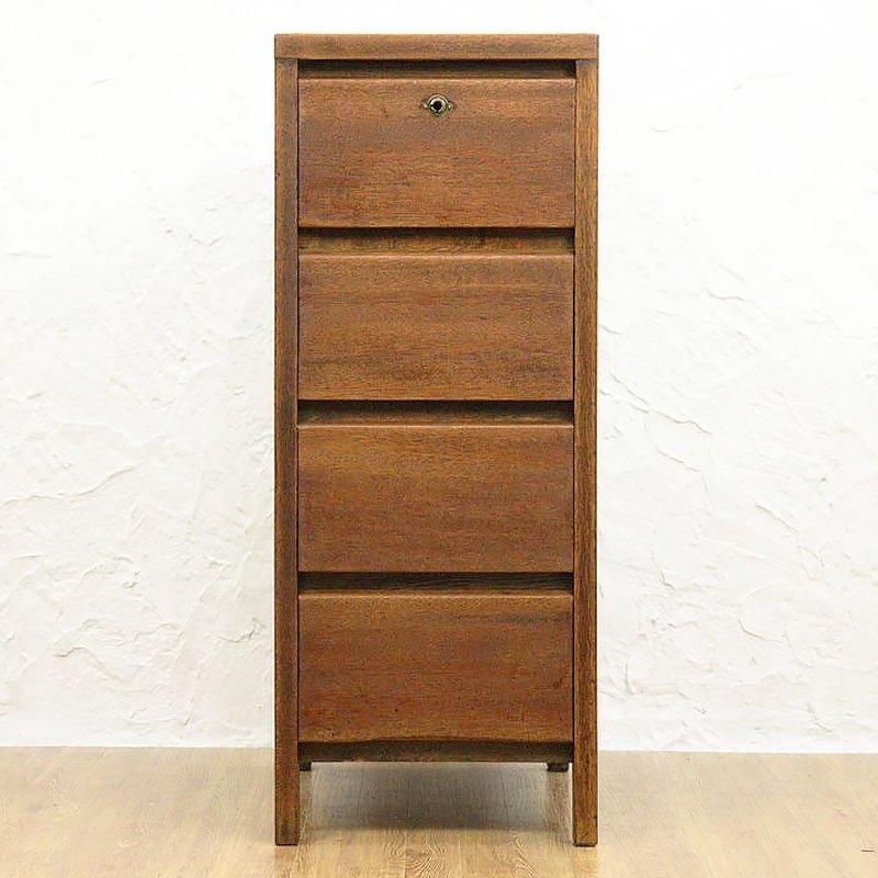 ヴィンテージ ナラ材 サイドデスク 引き出し付き