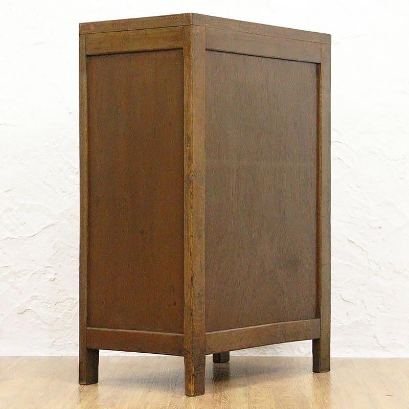 ヴィンテージ ナラ材 サイドデスク 引き出し付き