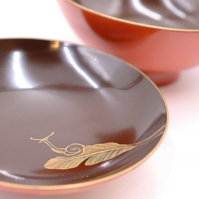 Antique Sam's Collection朱漆塗松金蒔絵碗五客組
