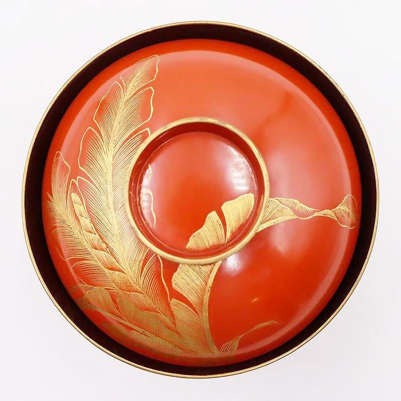 Antique Sam's Collection朱漆塗松金蒔絵碗五客組
