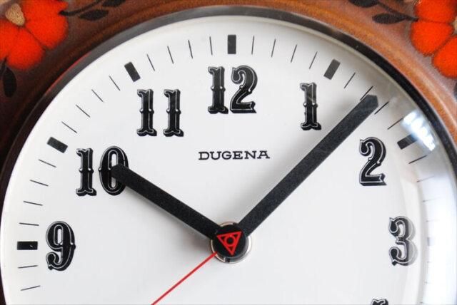壁掛け 陶器 時計 ヴィンテージ ドイツ Dugena