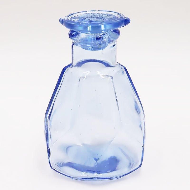 アンティーク青ガラスの醤油差し 昭和レトロ風