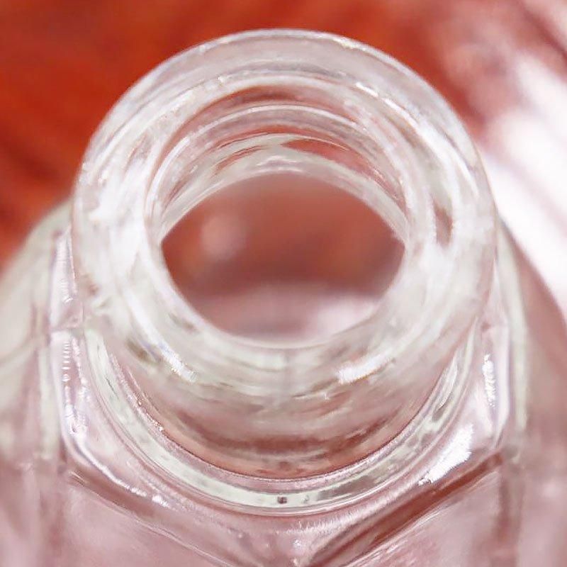 昭和初期の透明六角形アンティーク醤油差し