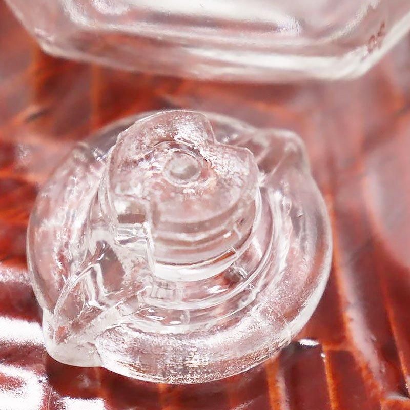 昭和初期の透明六角形アンティーク醤油差し