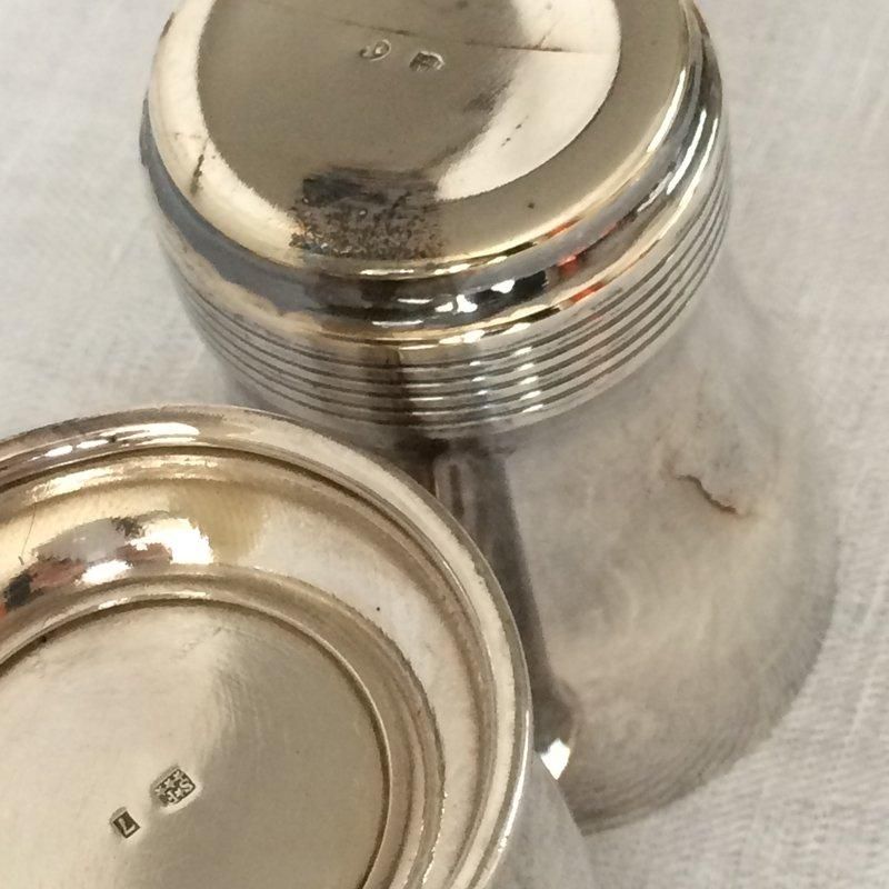 フランスアンティーク銀メッキ洗礼祝いカップセット