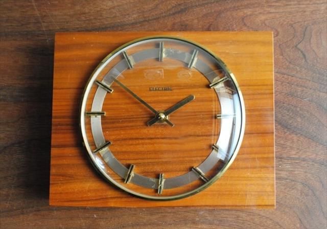 ドイツ製 木製フレーム 壁掛け時計 ヴィンテージ