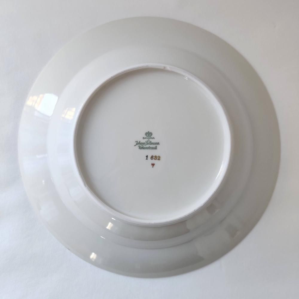 フランスヴィンテージ 敷物　陶器製　ブロカント ヴィンテージ パスタ プレート ババリア 陶磁器 Johann Seltmann