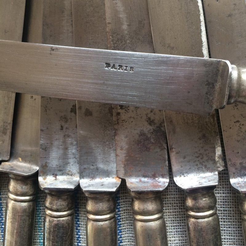 フランスヴィンテージ 大きめテーブルナイフ5本セット フランスヴィンテージ 大きめテーブルナイフ5本セット