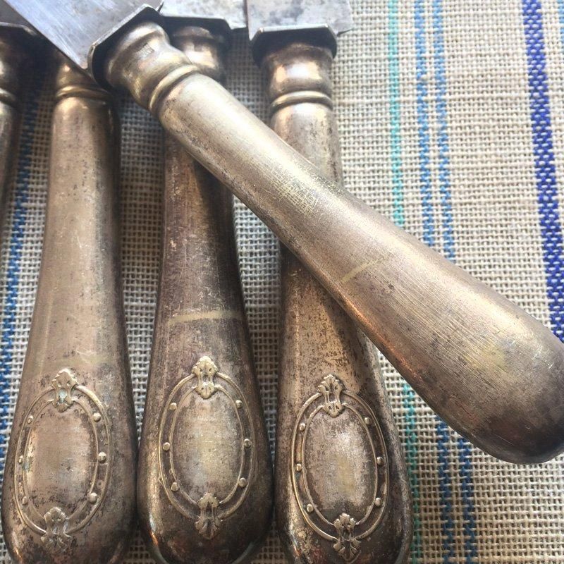 フランス製アンティーク豪華シルバーナイフ10本