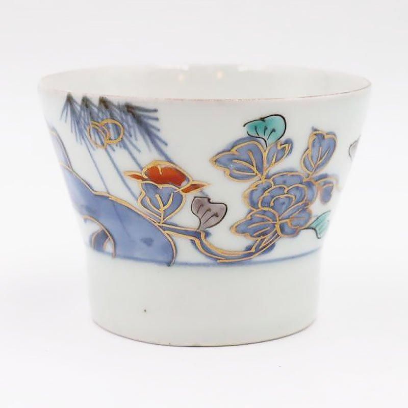 希少形 手描き 色絵 多色 蕎麦猪口 カップ 小鉢 和食器