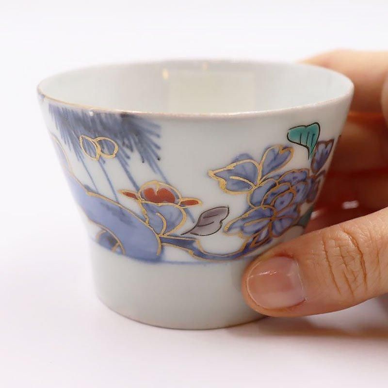 希少形 手描き 色絵 多色 蕎麦猪口 カップ 小鉢 和食器