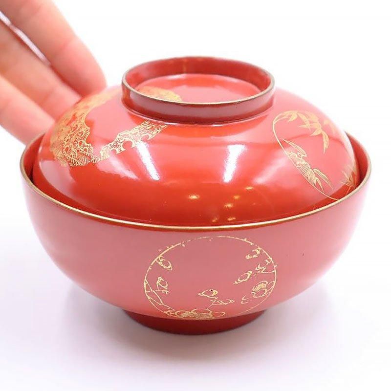 アンティーク赤い漆器の印籠