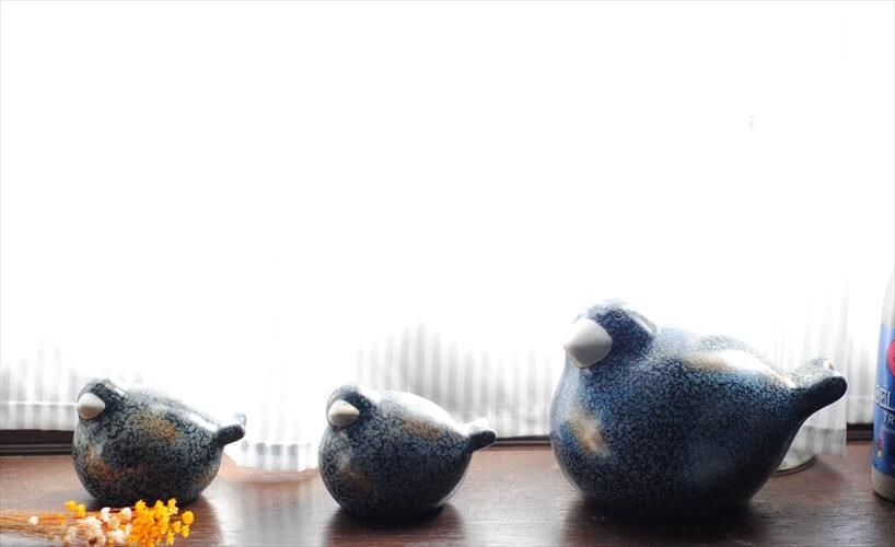 ドイツ製 GILDE かわいい鳥の親子 3体セット 陶器 オブジェ ドイツ製 GILDE かわいい鳥の親子 3体セット 陶器 オブジェ