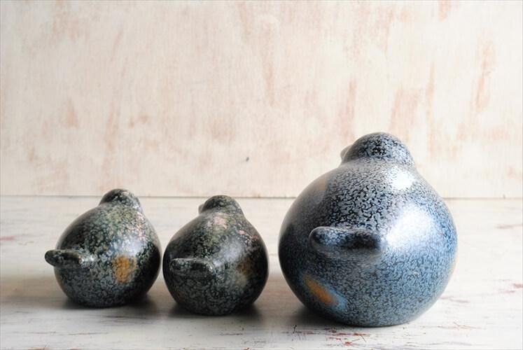 ドイツ製 GILDE かわいい鳥の親子 3体セット 陶器 オブジェ ドイツ製 GILDE かわいい鳥の親子 3体セット 陶器 オブジェ