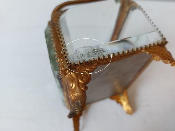 ジュエリーケース　ガラスケース　アクセサリーケース　アンティーク　ヴィンテージ ENGLAND antique イギリスアンティーク ガラスジュエリーケース