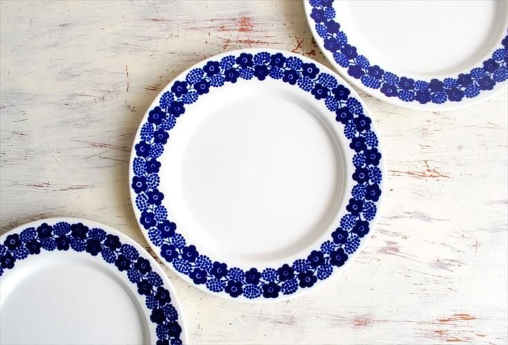 アラビア ピチカート 水色 17cm プレート 2枚 可愛いお皿