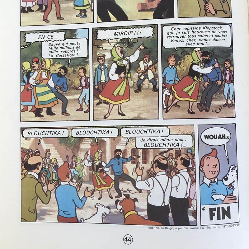 アンティーク フランス古本 タンタンの冒険旅行 コミック絵本