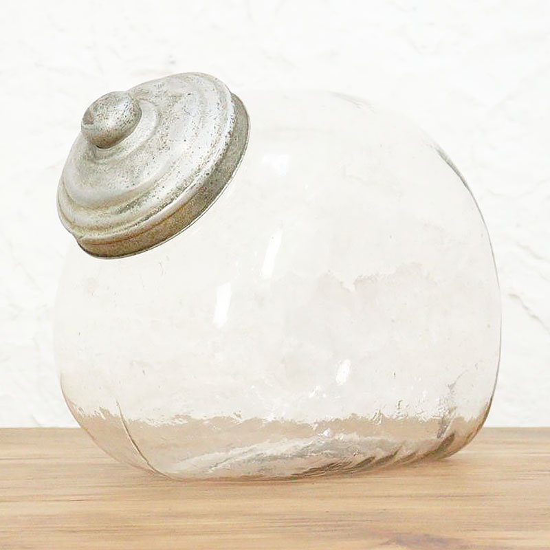 アンティーク猫瓶 ガラス瓶 駄菓子瓶 雑貨 昭和レトロ ディスプレイ 什器 おしゃれ かわいい ゆらゆらガラス