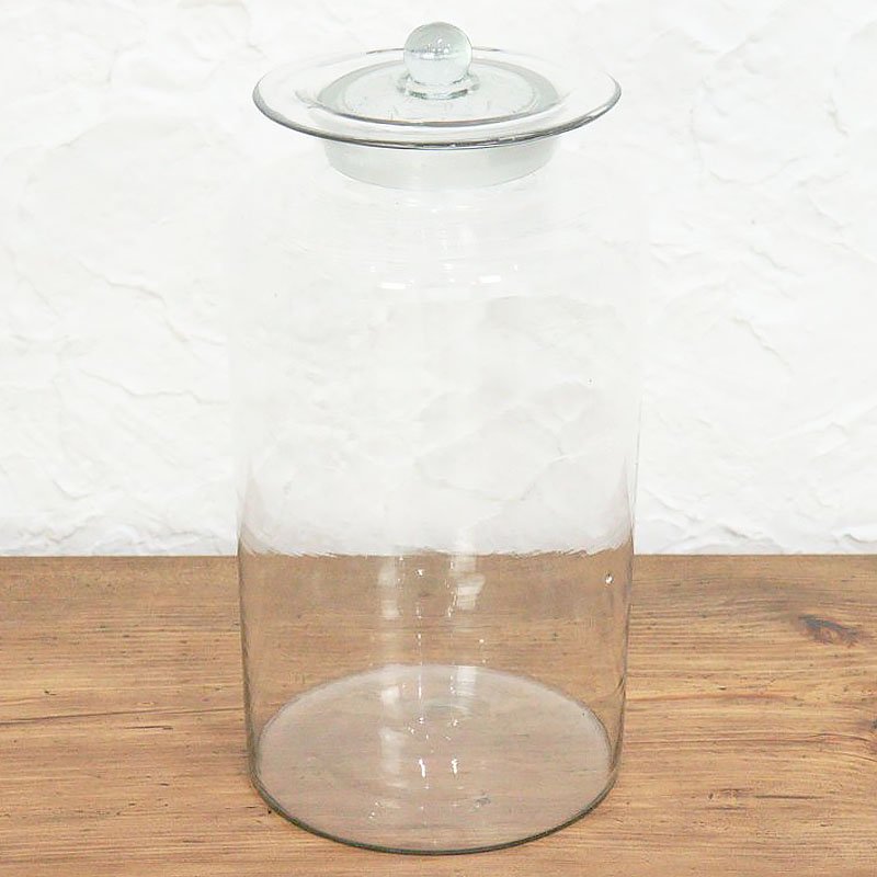 アンティーク 縦長 ガラス瓶 駄菓子瓶 乾物 花瓶 雑貨 昭和レトロ ディスプレイ 什器 おしゃれ かわいい ゆらゆらガラス