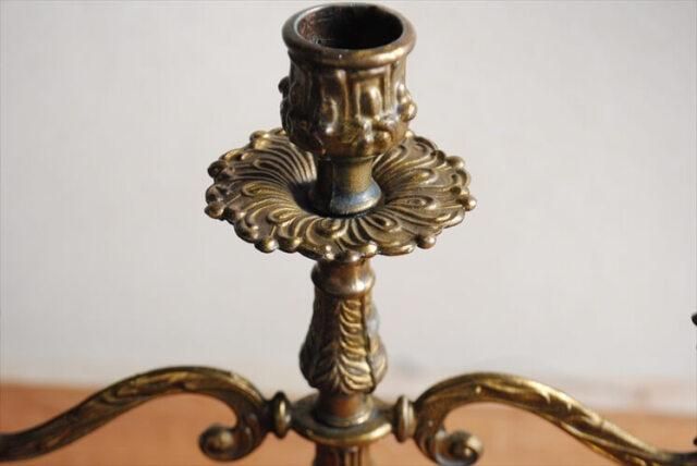 ✵US❃Vintage★真鍮製キャンドルホルダー フランス 真鍮 キャンドルホルダー ヴィンテージ