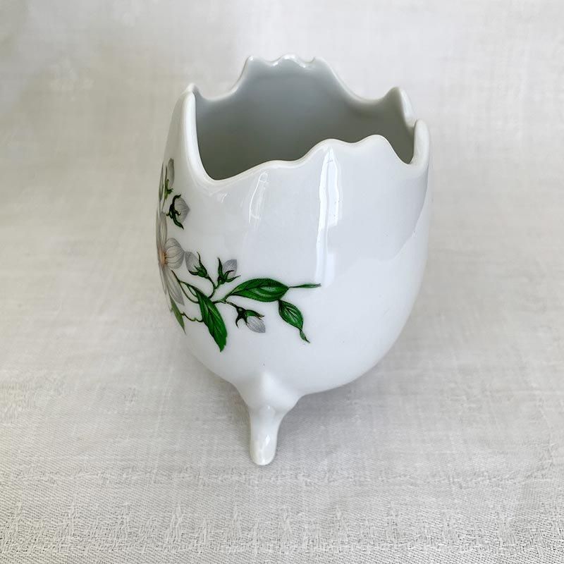 イースター飾りに♪卵型ガラ花器 卓上小物入れ