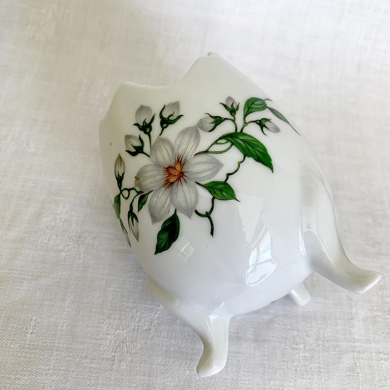 手描き花模様卵型花瓶 手描き花模様卵型花瓶