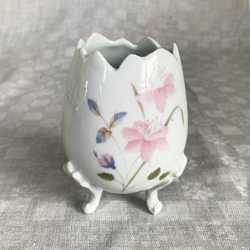 ピンク色が愛らしい…たまご型の花器 一輪挿し・花瓶・花器 yumidoai