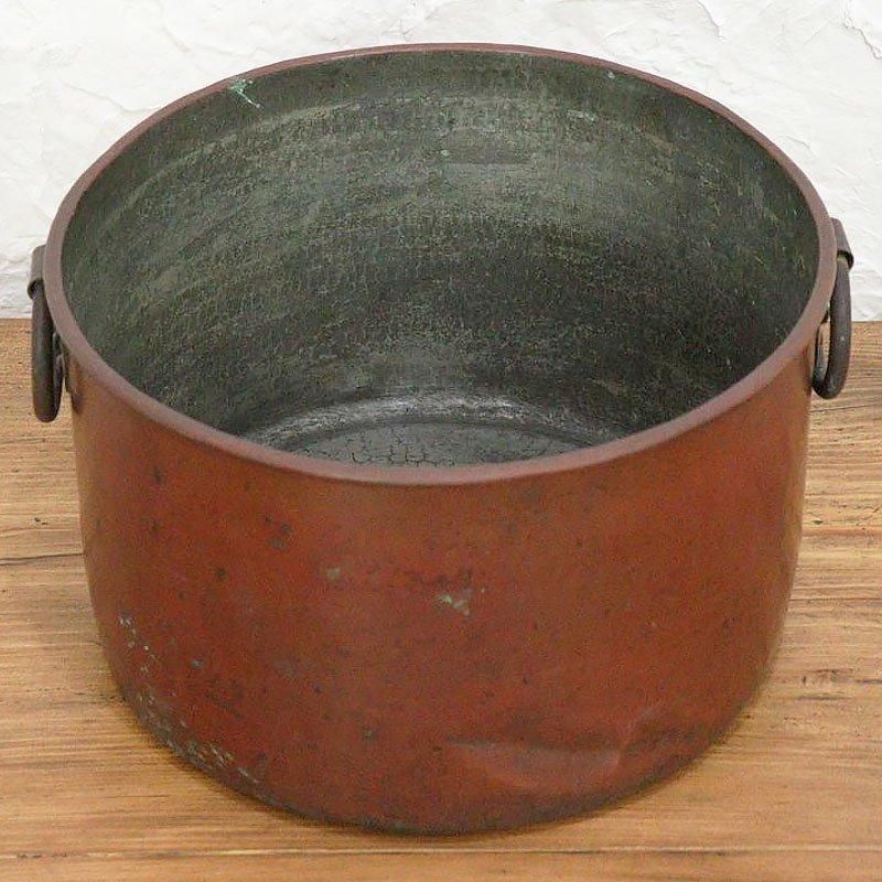 銅製 深タライ アンティーク 雑貨 大正昭和初期
